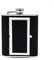 Leak-Proof Hidden Flask with Cigarette Case and Leather Wrapped Cover, Pocket Hidden Flask with Built-in Cigarette Case and Leather Wrapped Cover, Black Hip Flask and Mini Funnel Set