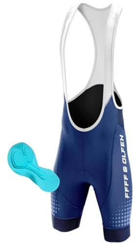 Salopette da Ciclismo,Bib Shorts, Salopette Corta Uomo,Gel Salopette Pantaloncini Corti Imbottiti Set di Abbigliamento Ciclista (3,4XL)