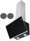 K&H 60cm Kopffreie Dunstabzugshaube, Wandhaube, 3 Leistungsstufen, LED, Schwarzes Glas, 300 m³/h, bürstenloser Motor, 3 Schicht Metall-Fettfilter, GFMG-60E