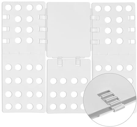 Relaxdays Faltbrett 4. Generation, Zusammenleghilfe, platzsparend, Wäschefalter für T Shirts, Hemden, flexibel, weiß