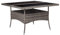 Myheimly Garten Esstisch für 4 Personen Gartentisch Terrassentisch Tisch Balkontisch Gartenmöbel Terrasse Poly Rattan Glas Stahlrahmen Grau