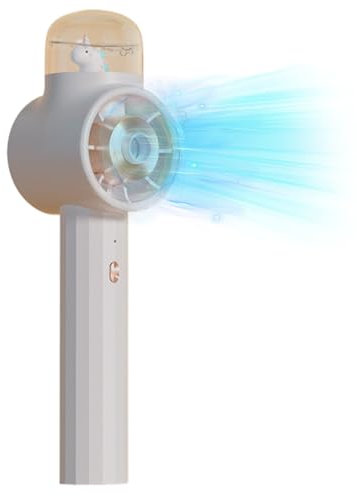 Misting Fan - Portable Misting Fan | Portable Air Conditioner | Rechargeable Pram | Small Handheld Mini Car Seat Clip On | Small Fans with Mister | Rechargeable Cooling Accessories with 3 Spee