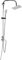 New Dual Head Shower System with Rainfall Showerhead and Handheld Spray, Chrome Finish, Adjustable Height Rail