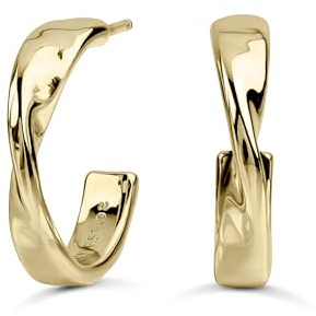 Radley 18ct Gold Plated Hammer Effect Hoop Earrings