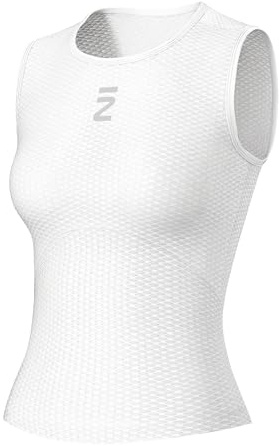INBIKE Fahrradwest Fahrradtrikot Radtrikot Rennrad Trikot Damen Ärmellos Sommer Funktionsunterhemd Faruen Fahrradbekleidung Atmungsaktiv Feuchtigkeitstransport Schnell Trocknend Weiß L/XL