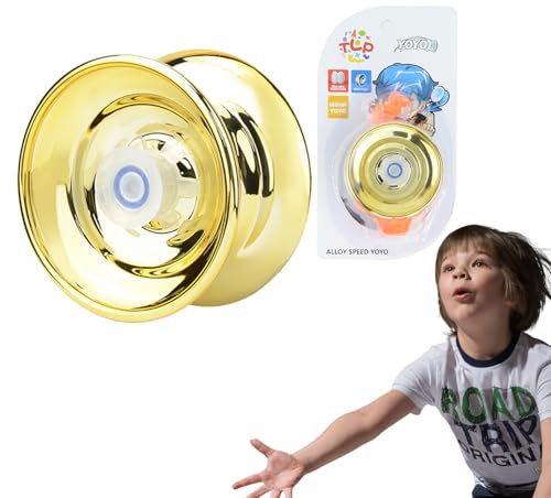 Yoyo für Kinder 8-12 | Responsives Jo-Jo-Spielzeug aus Legierung für Kinder und Erwachsene,Yo-Yo-Ball, Trick-Yoyo zum Trainieren der Hand-Auge-Koordination, hilft Kindern und Anfängern, sich zu entspa