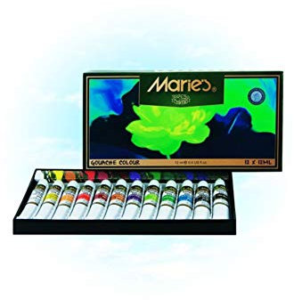 Gouache Farbenset mit 12 Tuben