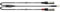 Cordial CFY 3 WMM-LONG - Cavo adattatore Y con jack stereo dorato da 3,5 mm e 2 connettori XLR maschio, lunghezza 3 m, Nero