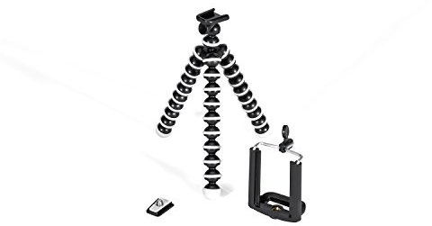 GPX 7 Inch Micro Smartphone Tripod, Includes Smartphone Adapter and Mounting Adapter, Max Height 6.1 Inches (TPD78B)
