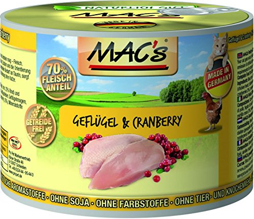 MAC's Cat Geflügel & Cranberry (getreidefrei) 6 x 200 g