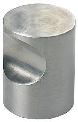 DESIGN-MAT Möbelknauf, Edelstahl, Ø 20 mm, flacher Kopf