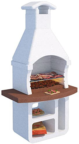 OEM SYSTEMS Barbecue Beton Tizzo in Cemento con Griglia 114x67xh214cm â€“ kg. 410