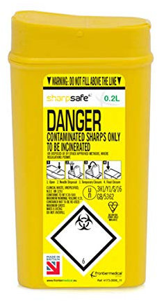 Click Medical 0.2ltr Sharpsafe Sharps Bin