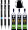 Bememo Bememo 6-teiliges Druckbleistift-Set, 3 HB-Druckbleistifte, 3 Etuis, Bleistiftnachfüllungen 0,5 mm mit schwarzem Samtbeutel, automatisches Bleistift-Set zum Zeichnen, Schreiben, Basteln und Kun
