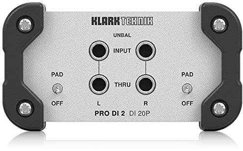 Klark Teknik PRO DI 2 DI 20P passive Stereo-DI-Box mit Midas-Transformator und erweitertem Dynamikbereich
