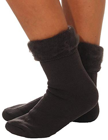 CLEOSTYLE Thermo Herren Damen Socken extra warme Winterstrümpfe -25°C Kuschelsocken 23