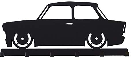 Bentatec Schlüsselbrett DDR Kleinwagen Optik schwarz Garderobe Schlüsselleiste Hakenleiste Schlüsselboard