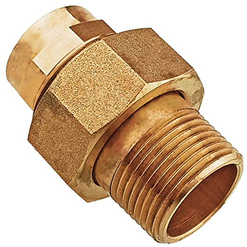MegaHaustechnik Übergang Verschraubung flach dichtend 28 x 1“AG Lötfitting aus Messing für Rohr-AußenØ 28mm zum Löten, mit 1 Zoll Außengewinde, Trinkwasser geeignet, Nr.4331G