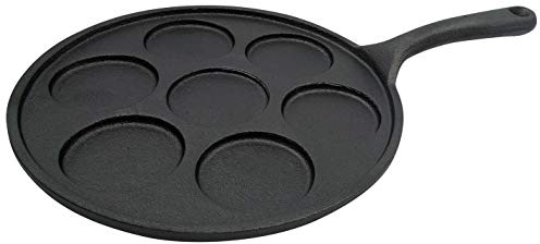 Crepespfanne Bratpfanne für Pfannkuchen aus Gusseisen 23cm Pfannkuchenpfanne KINGHOFF KH-1263