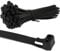 EXCALIBUR - 100x Releasable/Reusable 4.8mm x 200mm Strong Durable Long Lasting Black Cable Wire Zip Ties