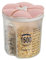 JMAHM Cereal Dispensers Tubs Food Storage Containers Pasta Airtight Clear Plastic with Multiple Spaces Calibration Keep Food Fresh Dry (1500ml / 3 Grid, Pink)