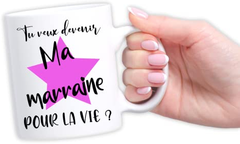 Mug personnalisé - Demande originale marraine ou parrain - Tasse magique (Marraine)