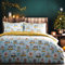 furn. 12 Tage Weihnachtsbettbezug-Set, Polycotton, Blau, 135 x 200cm