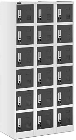 Fromm & Starck Star_MCAB_16 Metallschrank Schließfachschrank Metallspind Spindschrank abschließbar 18 Fächer
