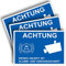 3 Stück Achtung dieses Objekt ist Alarm und Videogesicht Schild 20 x 30 cm aus stabiler PVC Hartschaumplatte 3mm dieser Bereich wird videoüberwacht mit UV-Schutz von STROBO