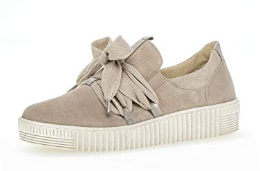 Gabor Damen Low Top Sneaker, Frauen Halbschuhe,lose Einlage,Best Fitting,straßenschuhe,Freizeitschuhe,weiblich,Lady,Silk/Muschel(beige,40.5 EU / 7 UK