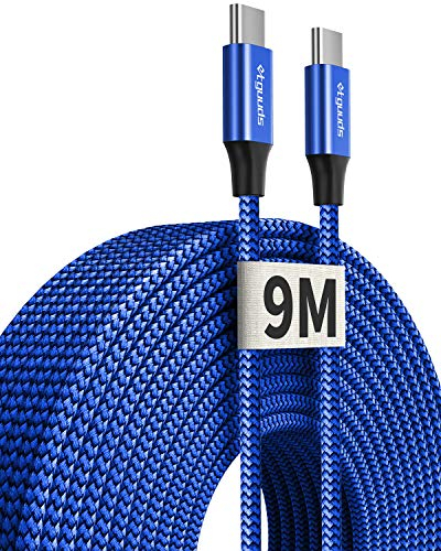 etguuds Extra Lang USB C auf USB C Kabel 9M, PD 60W USB C Ladekabel Nylon USB Type C kabel für iPhone 17 16 15 Pro Samsung Galaxy S24 S23 S22 Note 20 A53 A54 A55 A70 usw
