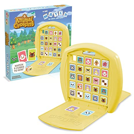 Winning Moves - Match Animal Crossing - Jeu de société - Jeu de Voyage - Aligne 5 Cubes pour Gagner - A partir de 4 ans - 2 Joueurs - Version française