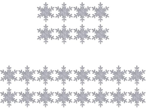 Cabilock Vaisselle Pcs Fourchette à Manger Couvertures Argenterie de Rangement Pochettes de Poche Décoration de Noël Noël Support de Maison Style Flocon de Neige Feutre Festif Étoile