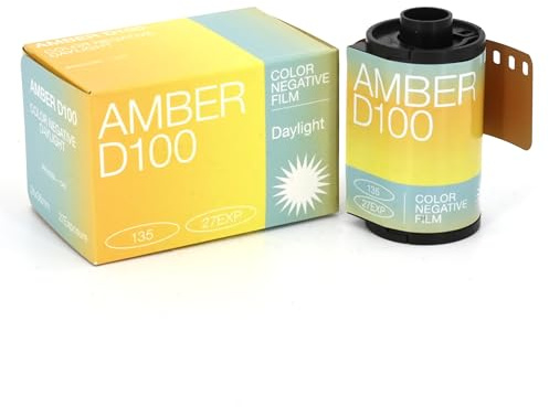 RETO Amber D100 35-mm-Farbnegativ-Kinofilm, 27 Belichtungen, ISO100, 135, filmisch, Kinostil, C41-Prozess