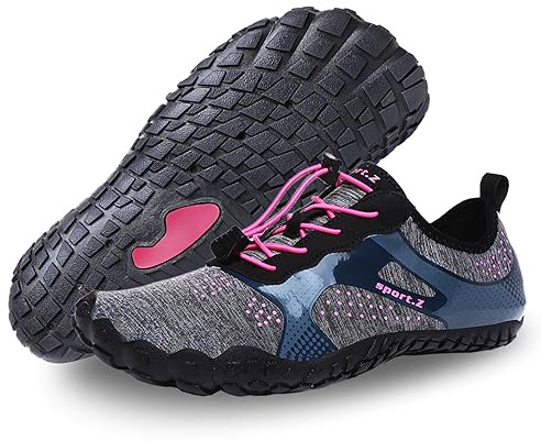 FELOVE Chaussures Courir Plage Plongée / Surf Rock / Snorkeling, / Pieds Nus, Pantoufles, Chaussures de Yoga pour Hommes et Femmes, Neopre éponge Sole Chaussures de Plage 19 Rouge 37 EU