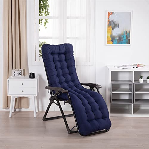 Morbuy Deckchair Auflagen für Gartenliegen, Sonnenliege Kissen Tragbare Garten Innenhof Gepolstertes Bett Relax-Liegestuhl Sitzauflage für Deckchair, Innen, Außen (53x170cm,Navy blau)