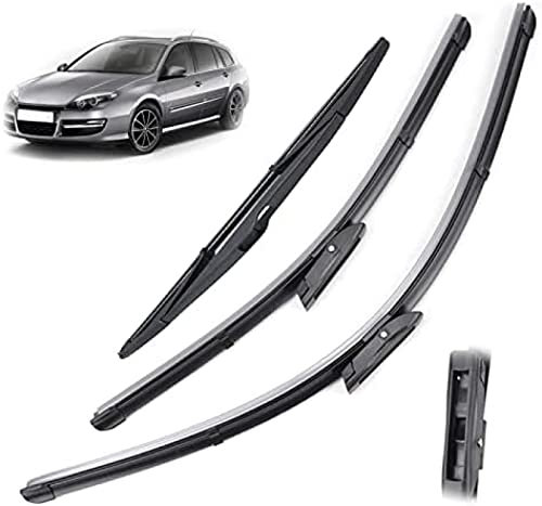 Limpiaparabrisas 26 16 14 Conjunto de escobillas limpiaparabrisas delanteras y traseras Limpiaparabrisas de coche Limpiaparabrisas para Renault para Laguna 3 Grandtourer 2007-2015