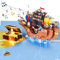 Geburtstagskarte mit Musik, Geburtstagskarte Kinder für 1 Jahr, 2/3/4/5/6/7/8/9 Jahre Junge, LED Kerze Geburtstagskarten 3D Pop Up Singende Karte Geburtstag für junge, Sohn (Boot & Schatzkiste)