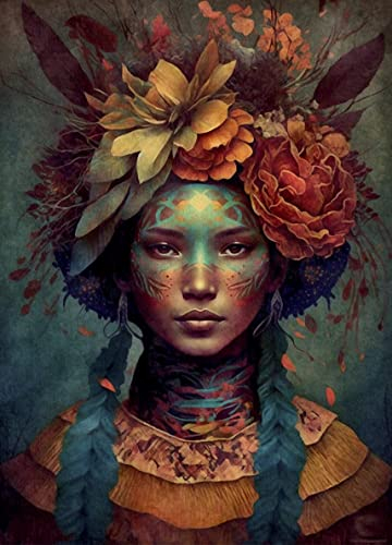 S.American Woman Reispapier-Poster, 29,21 x 40,64 cm – 1 einzigartiges bedrucktes Maulbeer-Papier-Kunstposter, Bild, 36 g/m², sichtbare Fasern für Decoupage-Möbel, Renovierungs-Handwerk.