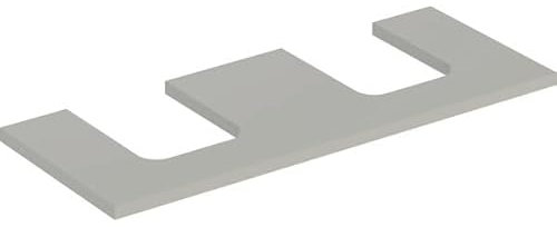 Geberit ONE piano lavabo, doppio taglio, per lavabo da appoggio a catino, 120x3x47cm, 505.335.00.1; colorazione: greige laccato opaco