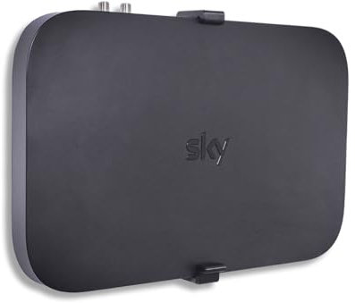 Decoralin Wall Mount Bracket for Sky Q 1TB/2TB Box Complete with Screws and Fixings Easy to Install - Made in the Europe - Black