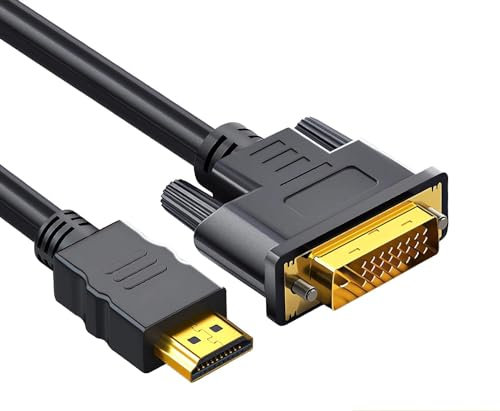 baolongking Cable DVI bidireccional DVI adaptador 1080P vídeo de alta velocidad compatible para ordenadores, PC, Raspberry Pi, Roku, Xbox One, PS4 PS3, tarjeta gráfica -1 m