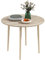 HOMCOM - Mesa de comedor plegable de cocina con 2 tapas, mesa redonda extensible, con patas de madera, diámetro de 89 x 73,5 cm