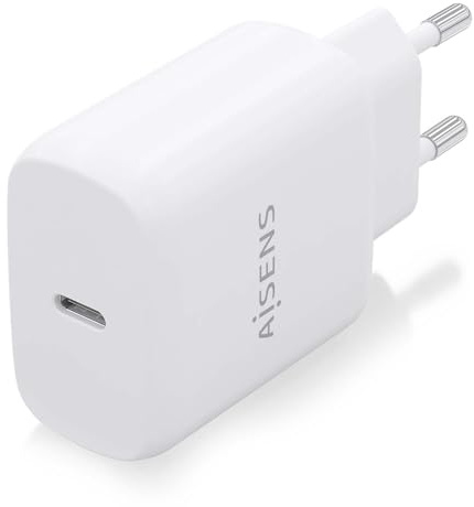 Ladegerät AISENS USB-C PD3.0, 1 Port, 1 x USB-C 25 W, Weiß