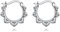 AXELUNA Lotusblume Hoop Ohrringe für Frauen Petal Floral Flower Drop Dangle Ohrringe Sterling Silber Yoga Haken Ohrringe Bali Boho Stil Schmuck Geschenke für Mutter Frau