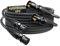 AA AUDIO ACCESSORY Cable XLR para Micrófono de 2 metros (Macho a Hembra), con Conectores Neutrik Rean chapados en oro, Refuerzo de Kevlar, trenzado de Nailon y Cobre Libre de Oxígeno