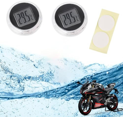 Motorrad Digital Thermometer,Motorrad-Thermometer,Mini Motorraduhr,Motorrad Uhr,für Hauptbadezimmer Schlafzimmer