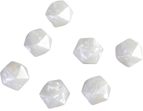 20 leere Blanko-Würfel, 20-seitige Würfel mit runden Ecken, 20 mm, Acrylwürfel für Klassenzimmer, Brettspiel-Aufkleber