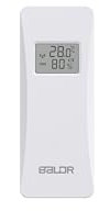 Konsen Sensore esterno per stazione meteo con display LCD, temperatura esterna e umidità sensore radio 433 MHz, bianco