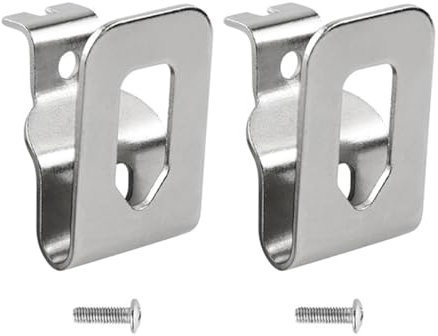 Belt Clip Hooks For DeWalt 18V 20V Drill Driver,2 Pcs Replacement Parts Stainless Steel Belt Clips, Compatible With DCD780 & DCD785C2, For Power Tools